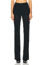 Stella McCartney Lightweight Plisse Knit Trousers in Black, view 1, click to view large image.