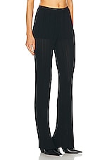 Stella McCartney Lightweight Plisse Knit Trousers in Black, view 2, click to view large image.