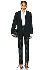 Stella McCartney Lace Up Altermat Slim Pant in Black, view 4, click to view large image.