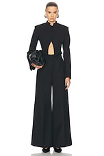 Stella McCartney Wide Leg Pant in Black, view 4, click to view large image.