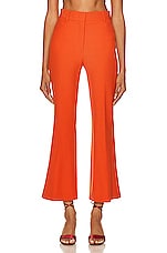 Stella McCartney Twill Tailored Pants in Tangerine, view 1, click to view large image.