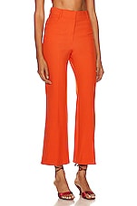 Stella McCartney Twill Tailored Pants in Tangerine, view 2, click to view large image.
