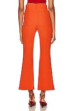Stella McCartney Twill Tailored Pants in Tangerine, view 3, click to view large image.