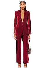 Stella McCartney Straight Leg Pant in Cherry, view 4, click to view large image.
