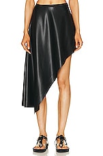 Stella McCartney Asymmetric Skirt in Black, view 1, click to view large image.