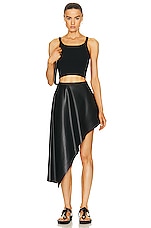 Stella McCartney Asymmetric Skirt in Black, view 5, click to view large image.