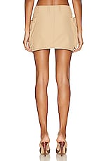Stella McCartney Utilitarian Mini Skirt in Sand, view 3, click to view large image.