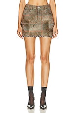 Stella McCartney Mini Skirt in Camel, view 1, click to view large image.