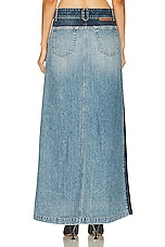Stella McCartney Paneled Skirt in Mid Blue, view 3, click to view large image.