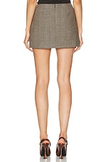 Stella McCartney Herringbone Mini Skirt in Chestnut, view 4, click to view large image.