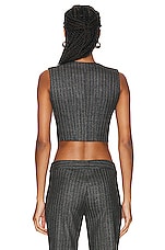 Stella McCartney Cropped Vest in Charcoal, view 3, click to view large image.