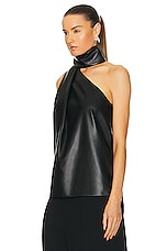 Stella McCartney Scarf Top in Black, view 3, click to view large image.