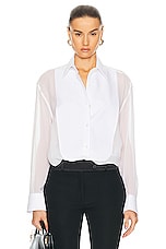Stella McCartney Tuxedo Shirt in White, view 1, click to view large image.
