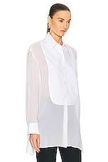 Stella McCartney Tuxedo Shirt in White, view 2, click to view large image.