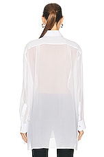Stella McCartney Tuxedo Shirt in White, view 3, click to view large image.
