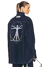Stella McCartney X Sorayama Denim Shirt in Dark Blue, view 1, click to view large image.