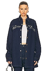 Stella McCartney X Sorayama Denim Shirt in Dark Blue, view 2, click to view large image.