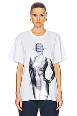 Stella McCartney X Sorayama White T-shirt in Pure White, view 1, click to view large image.