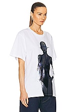 Stella McCartney X Sorayama White T-shirt in Pure White, view 2, click to view large image.