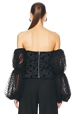 Stella McCartney Plumetis Trimmed Top in Black, view 3, click to view large image.