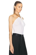 Stella McCartney Chain Embellished Knit Top in Pure White, view 2, click to view large image.