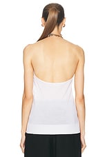 Stella McCartney Chain Embellished Knit Top in Pure White, view 4, click to view large image.