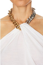 Stella McCartney Chain Embellished Knit Top in Pure White, view 6, click to view large image.