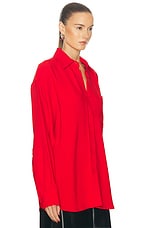 Stella McCartney Iconic Oversized Shirt in Lipstick Red, view 2, click to view large image.