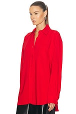 Stella McCartney Iconic Oversized Shirt in Lipstick Red, view 3, click to view large image.