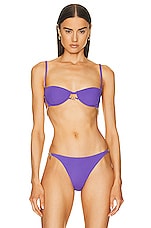 Stella McCartney Falabella Underwire Bikini Top in Violet, view 1, click to view large image.