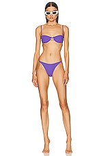 Stella McCartney Falabella Underwire Bikini Top in Violet, view 4, click to view large image.