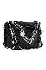 Stella McCartney 3 Chain Tote Shaggy Deer Falabella Tote in Black, view 1, click to view large image.