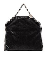 Stella McCartney 3 Chain Tote Shaggy Deer Falabella Tote in Black, view 4, click to view large image.