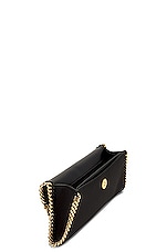 Stella McCartney Satin Chain Falabella Pouch in Black, view 5, click to view large image.