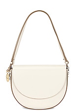 Stella McCartney Medium Flap Shoulder Bag in Pure White, view 1, click to view large image.