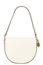 Stella McCartney Medium Flap Shoulder Bag in Pure White, view 3, click to view large image.