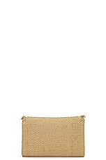 Stella McCartney Suede Mini Falabella Crossbody Bag in Light Camel, view 3, click to view large image.