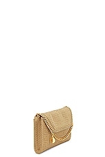 Stella McCartney Suede Mini Falabella Crossbody Bag in Light Camel, view 4, click to view large image.