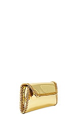 Stella McCartney Mirrored Falabella Clutch in Gold, view 4, click to view large image.