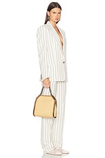 Stella McCartney Woven Raffia Mini Tote Bag in Natural, view 2, click to view large image.