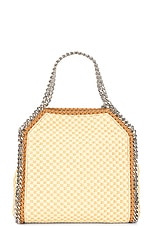 Stella McCartney Woven Raffia Mini Tote Bag in Natural, view 4, click to view large image.