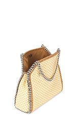 Stella McCartney Woven Raffia Mini Tote Bag in Natural, view 6, click to view large image.