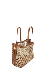 Stella McCartney Eco Knotted Mesh Tote Bag in Tan, view 5, click to view large image.