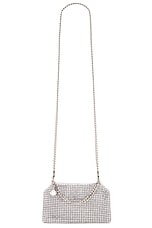 Stella McCartney Crystal Mesh Falabella Crossbody Bag in Silver, view 1, click to view large image.