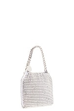 Stella McCartney Crystal Mesh Falabella Crossbody Bag in Silver, view 4, click to view large image.