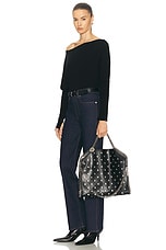 Stella McCartney 3 Chain Mini Tote All Over Studded Bag in Black, view 2, click to view large image.