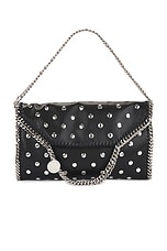 Stella McCartney 3 Chain Mini Tote All Over Studded Bag in Black, view 6, click to view large image.