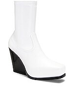 Stella McCartney Cowboy Stretch Boot in White, view 2, click to view large image.