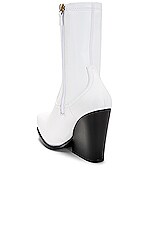 Stella McCartney Cowboy Stretch Boot in White, view 3, click to view large image.