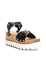 Stella McCartney Elyse Sandal in Black, view 2, click to view large image.